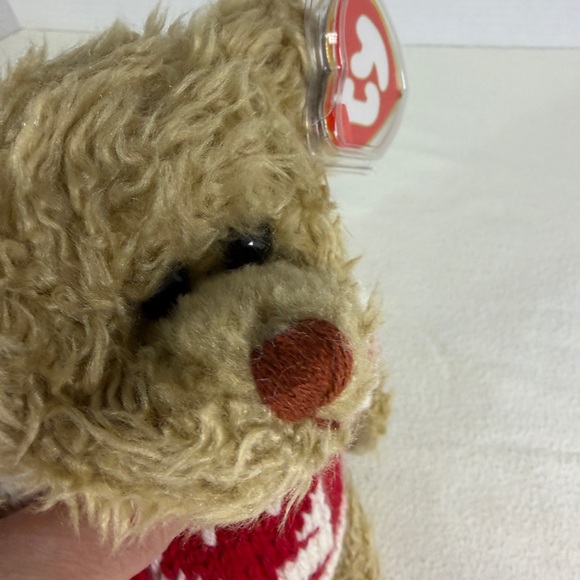 Ty Attic Treasures Bear 1999 Maple Leaf Sweater Canada Plush ~9” - Picture 8 of 10